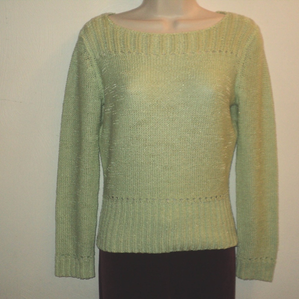 Christine Rotelli Size S Sweater Green Pullover